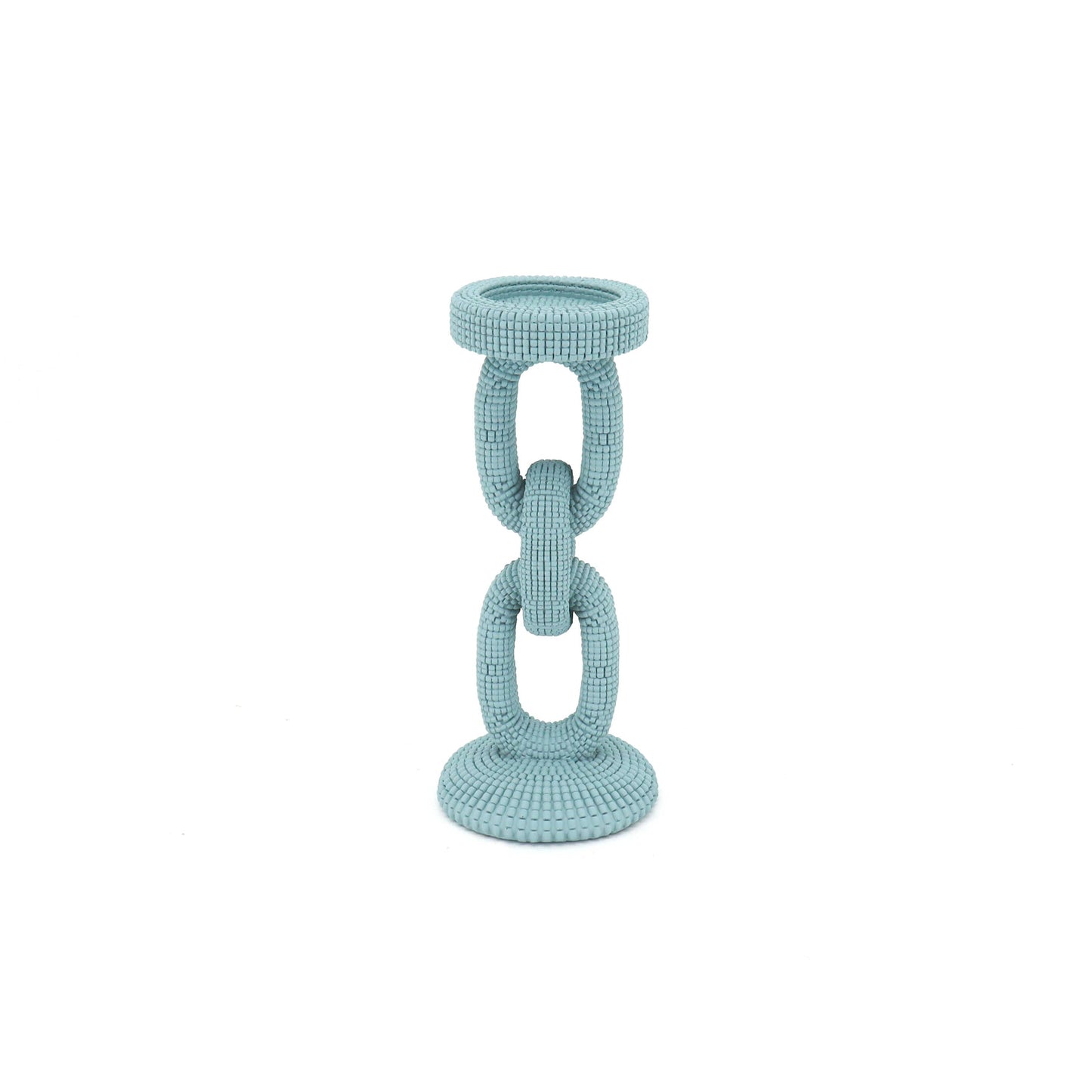 Fansea Blue Faux Bead Candle Holder Medium