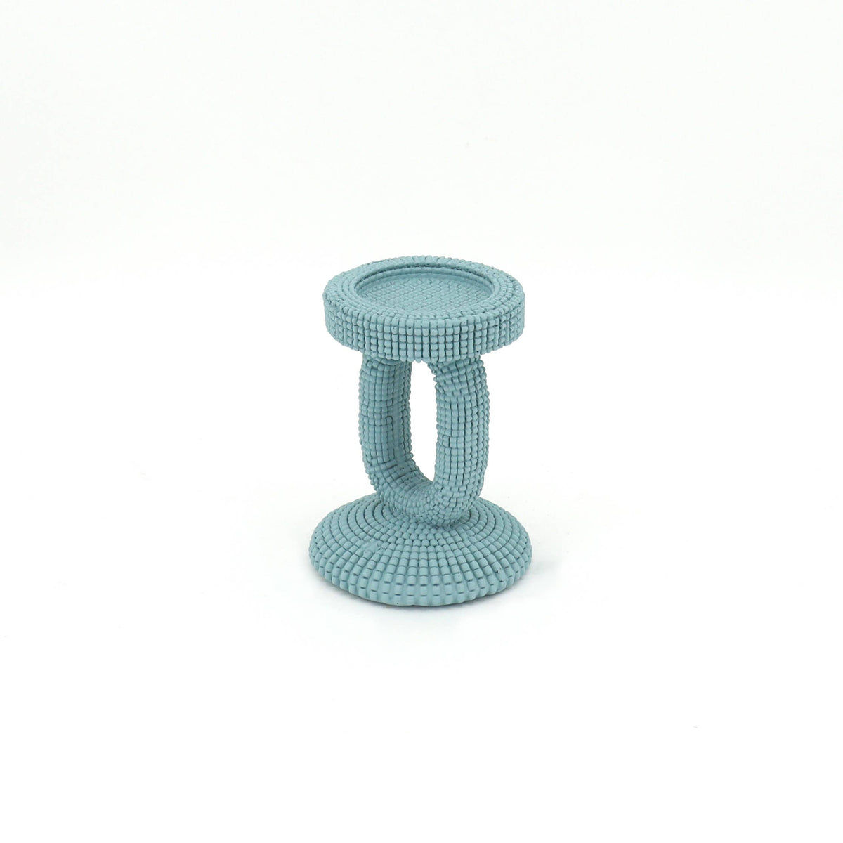 Fansea Blue Faux Bead Candle Holder Small