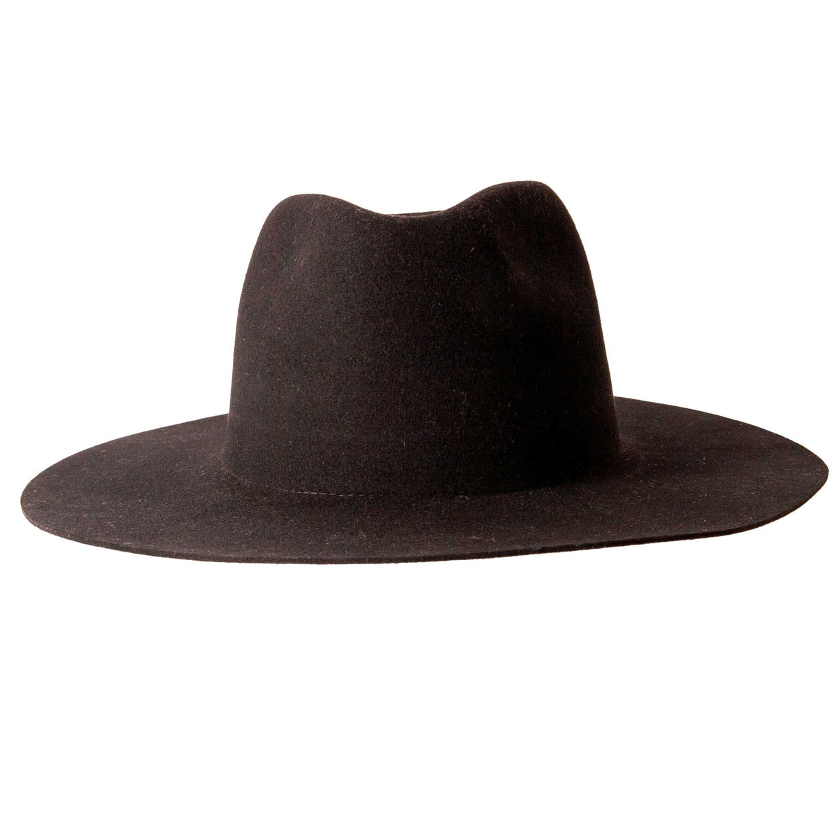 Women's Wool Felt Flat Brim Fedora Hat - Style Rancher: Silver Belly / SM