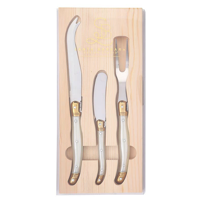 Cheese Knife Set of 3 - Pearl