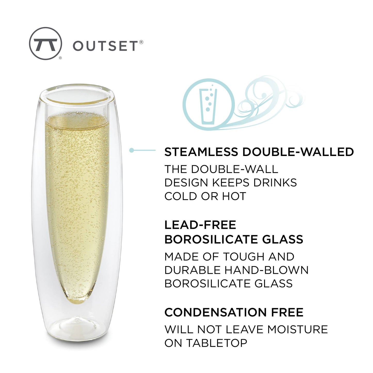 Outset Champagne- Set of 2