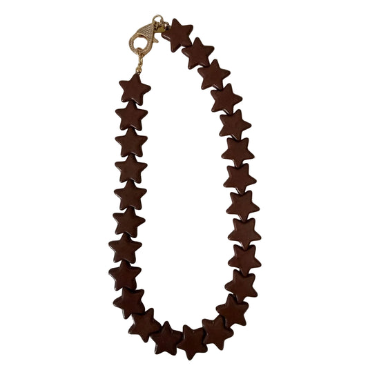 Star Necklace - Large - Brown