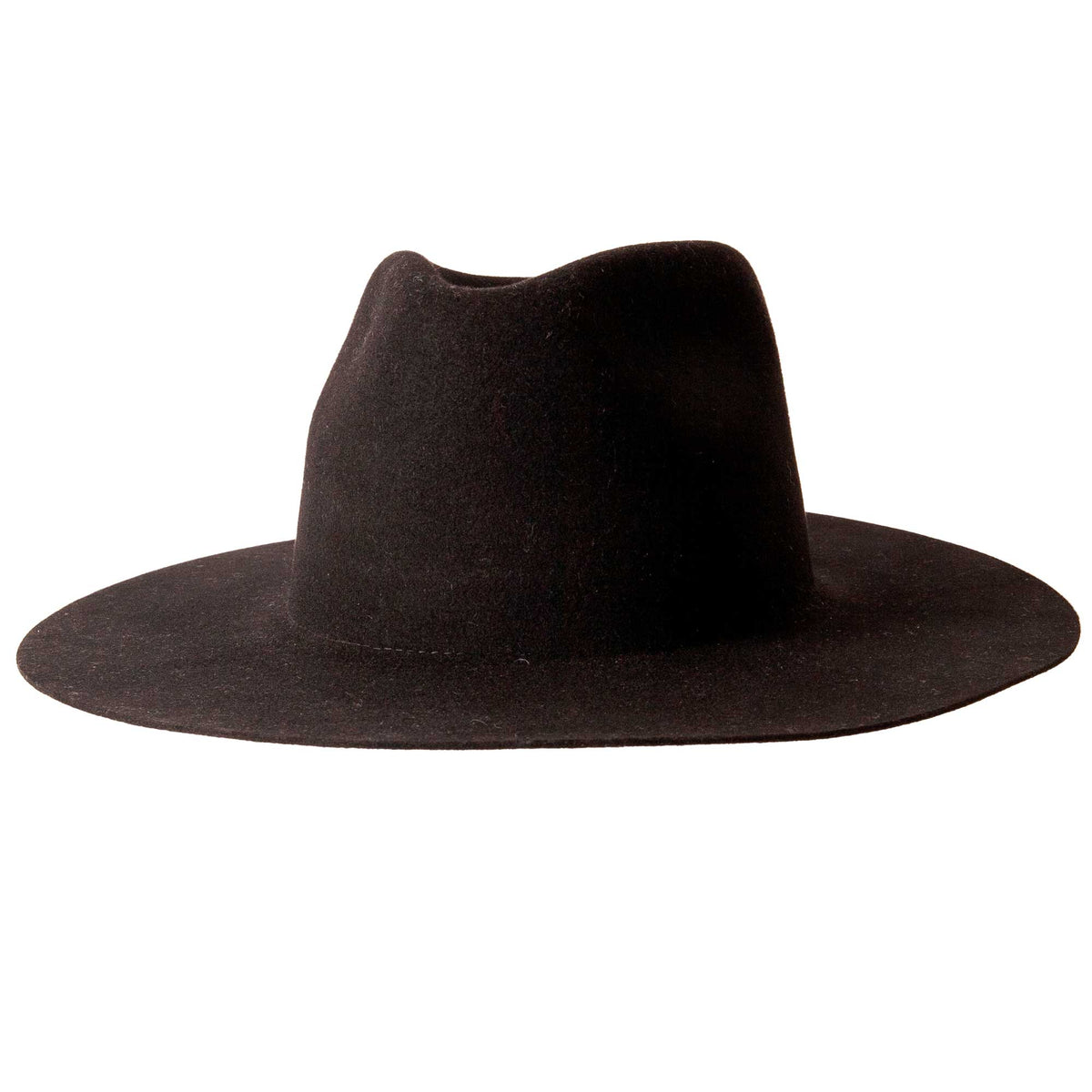 Women's Wool Felt Flat Brim Fedora Hat - Style Rancher: Silver Belly / SM