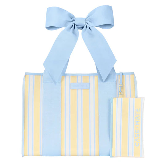 Cabana Stripe Bow Jelly Tote