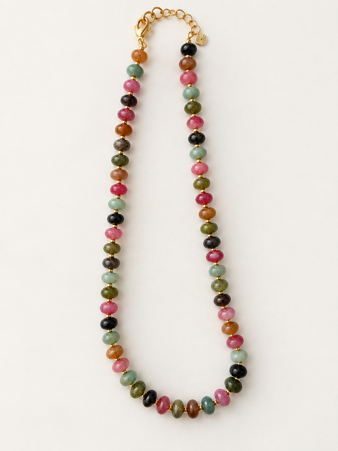 Sea Glass Beaded Necklace - Fall Mix