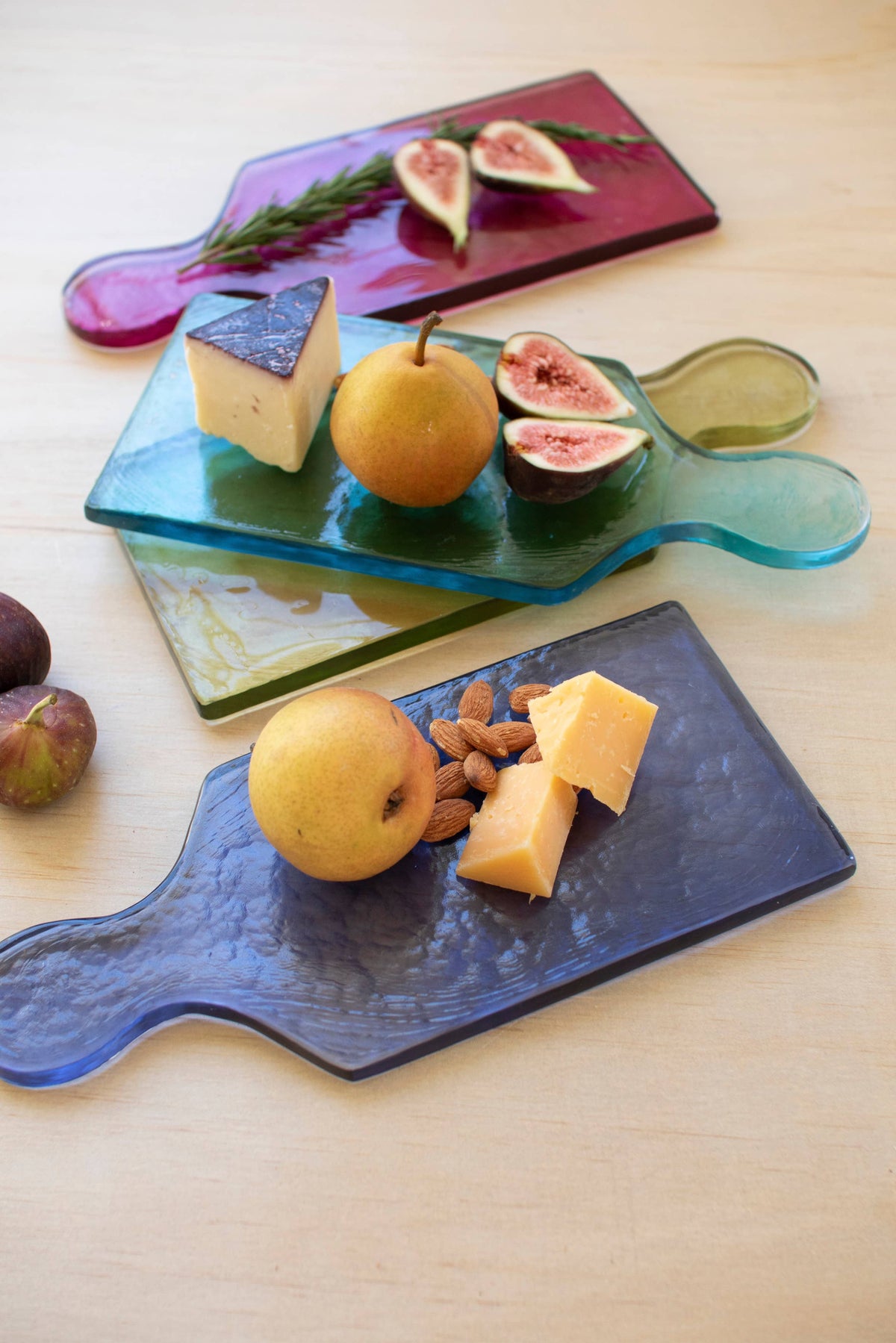 Glass Cheese Board -Berry