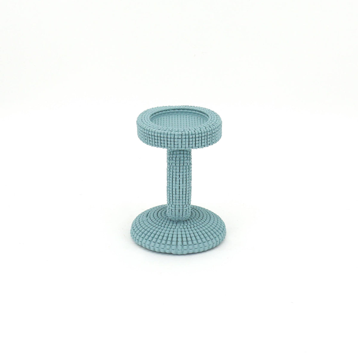 Fansea Blue Faux Bead Candle Holder Small