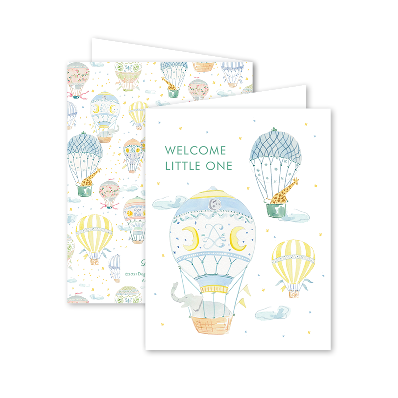 Balloon Festival Baby Card