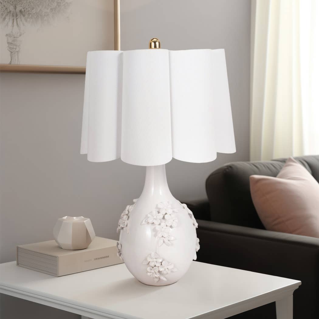 Ceramic Floral Table Lamp