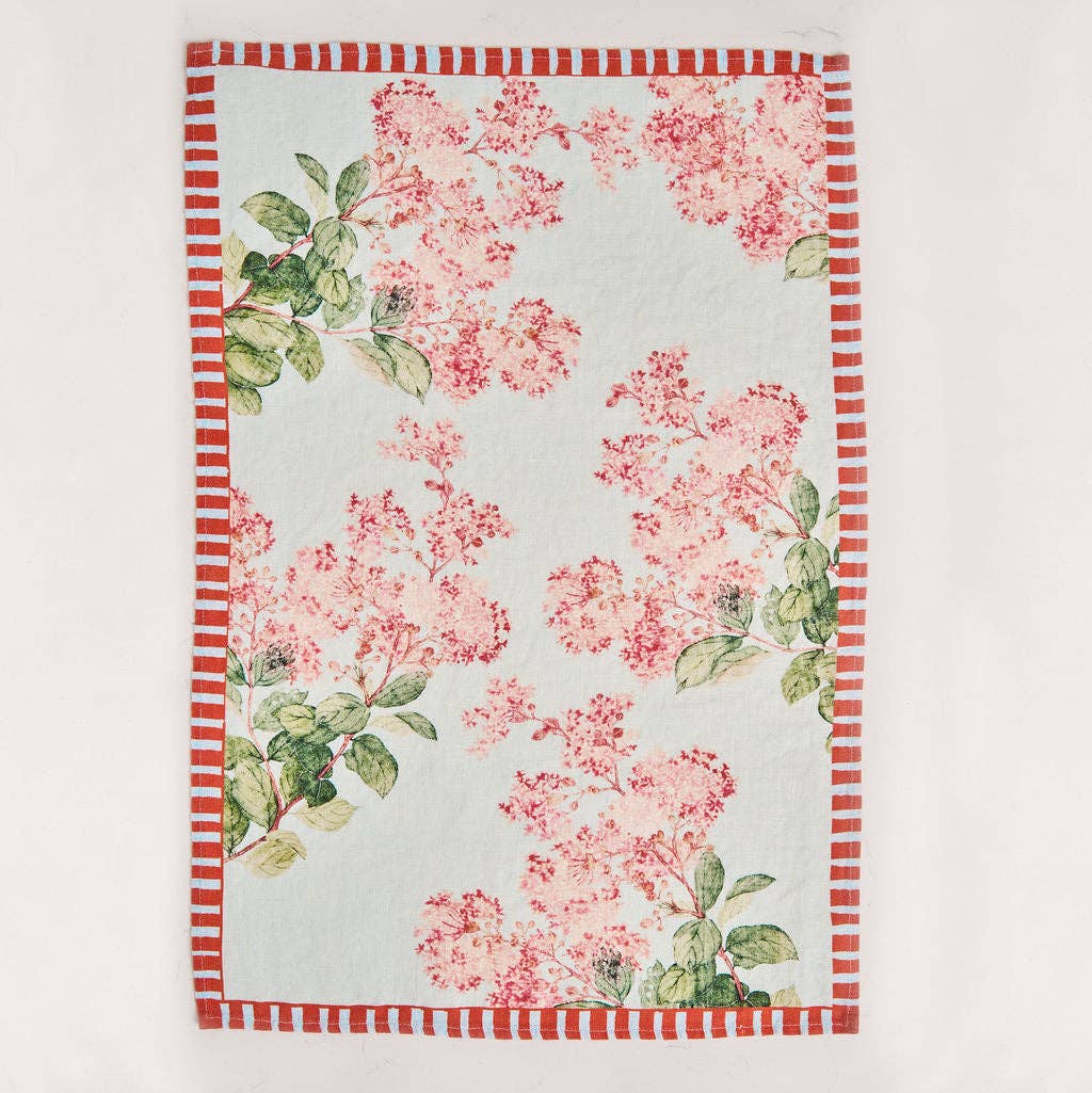 Hydrangea Branch - Sky Tea Towel
