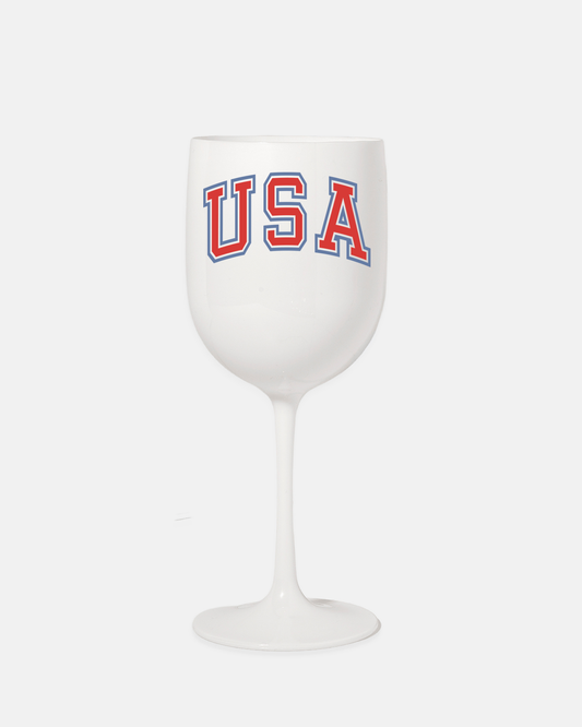 USA Wine Glass: White