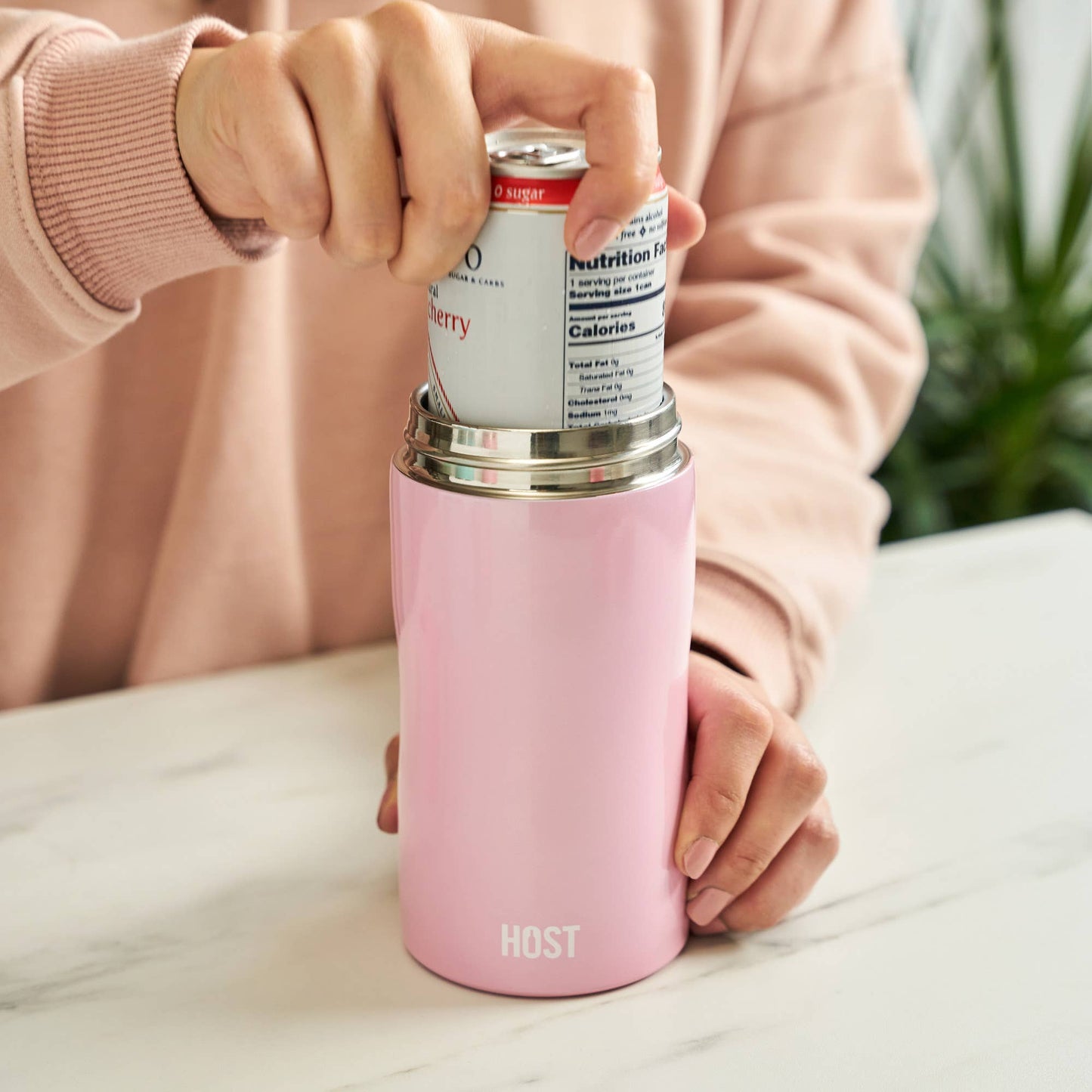Slim Can Koozie - Peony Pink