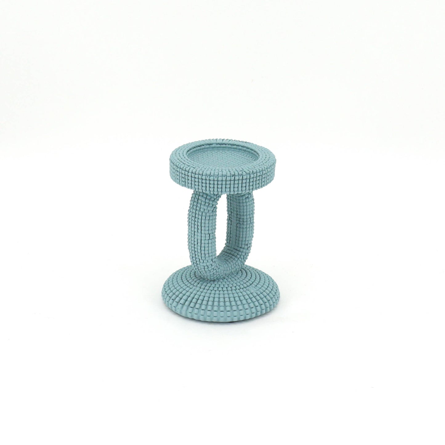 Fansea Blue Faux Bead Candle Holder Small