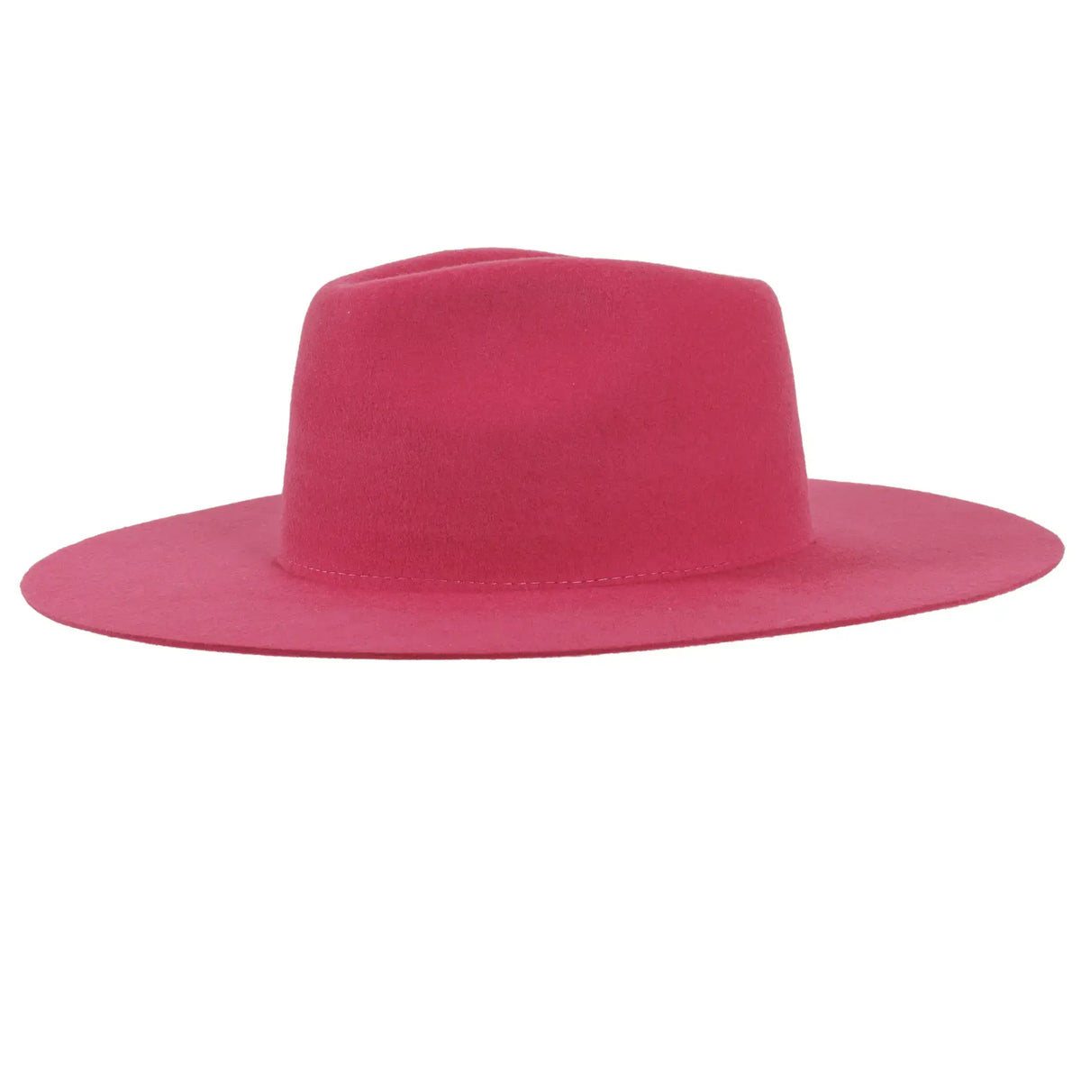 Women's Wool Felt Flat Brim Fedora Hat - Style Rancher: Silver Belly / SM