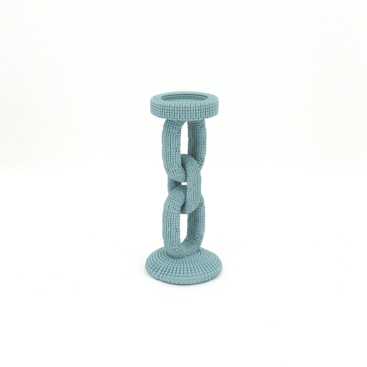Fansea Blue Faux Bead Candle Holder Medium