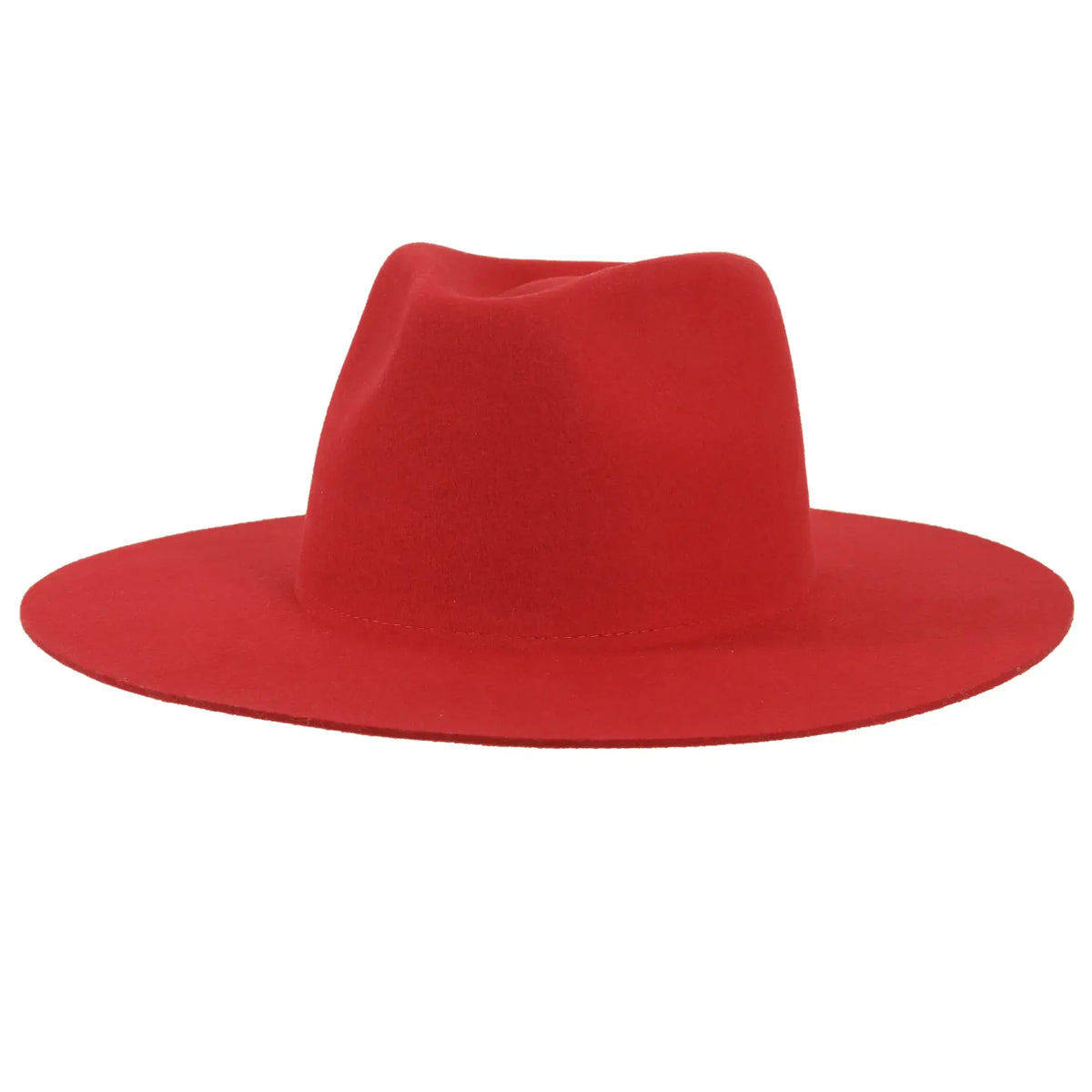 Women's Wool Felt Flat Brim Fedora Hat - Style Rancher: Dirty Blue / SM