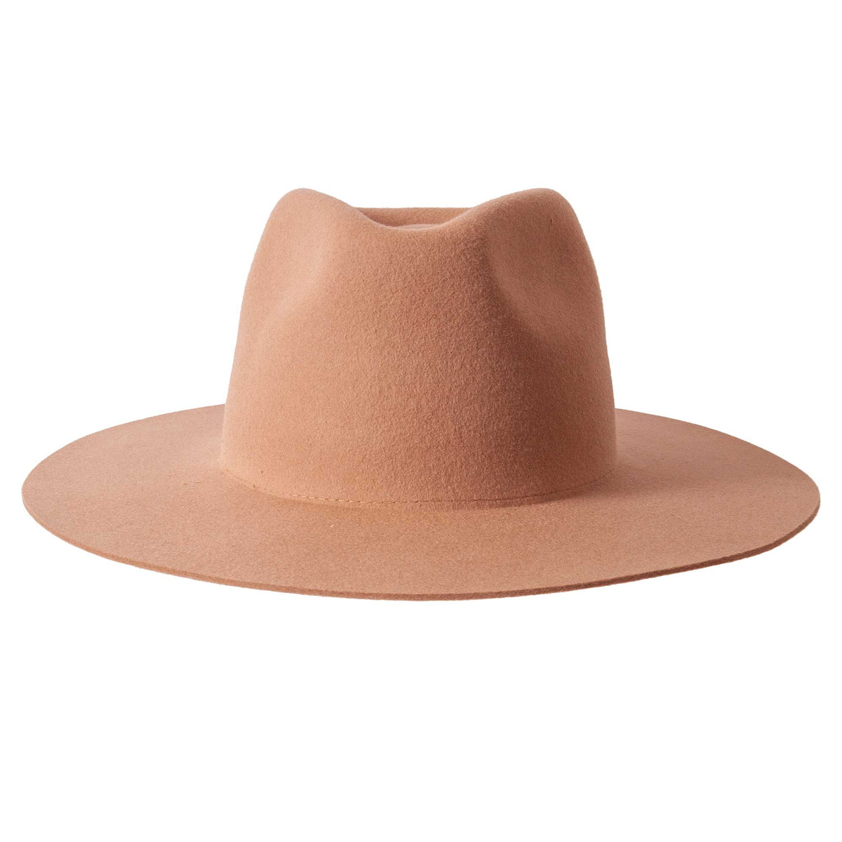 Women's Wool Felt Flat Brim Fedora Hat - Style Rancher: Silver Belly / SM