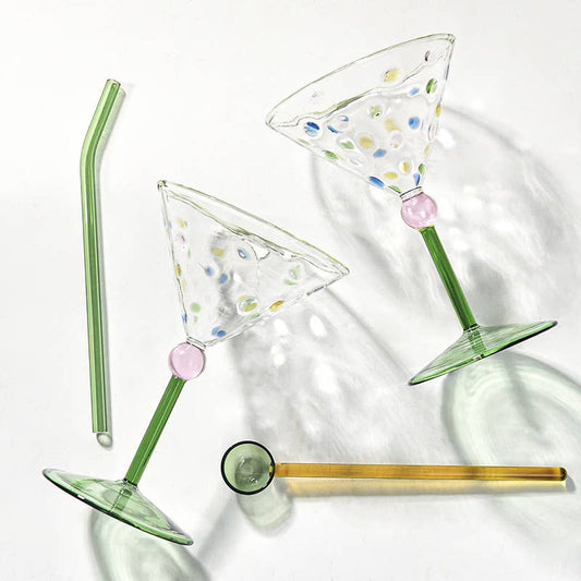 Polka Dot Martini Glass