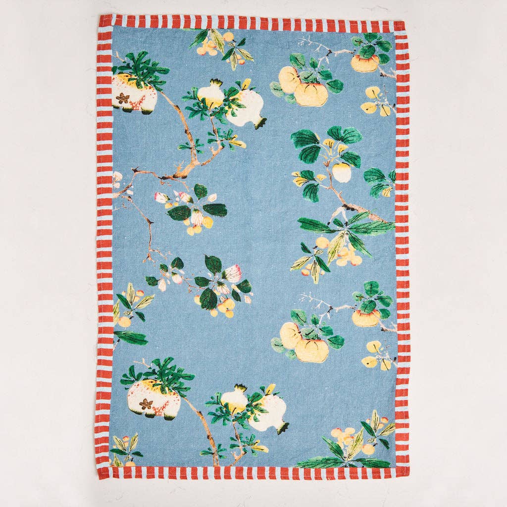 Pomegranates - Indigo Tea Towel