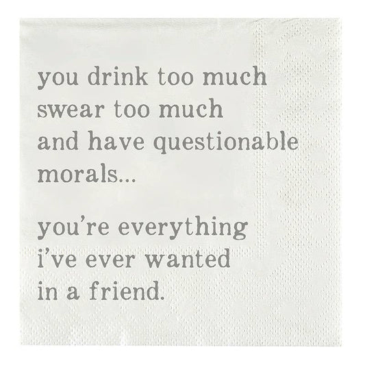 Questionable Paper Cocktail Napkins