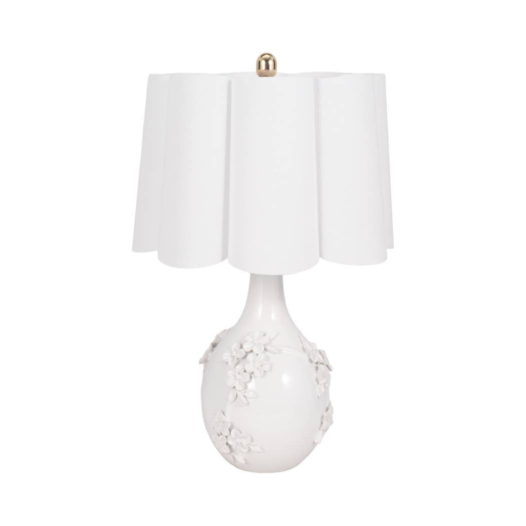 Ceramic Floral Table Lamp