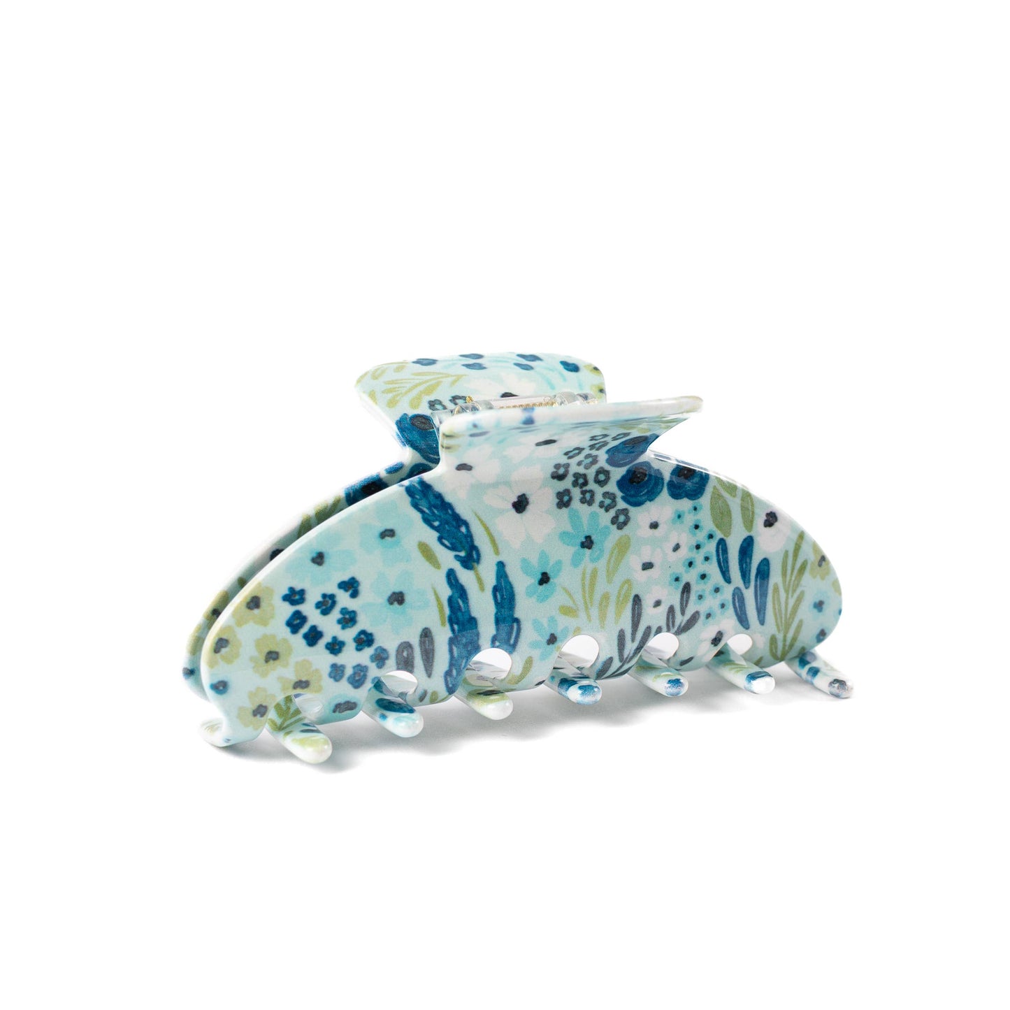 Blue Trellis Claw Clip