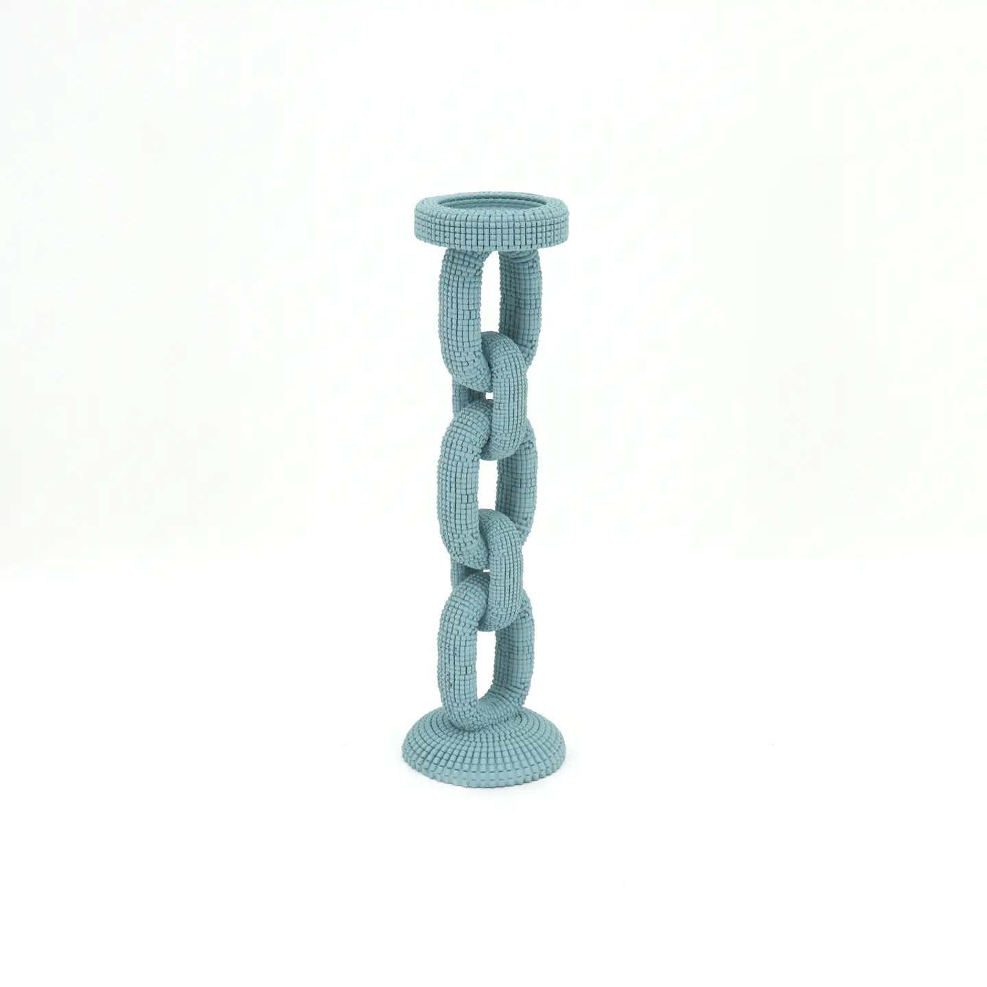 Fansea Blue Bead Candle Holder Large