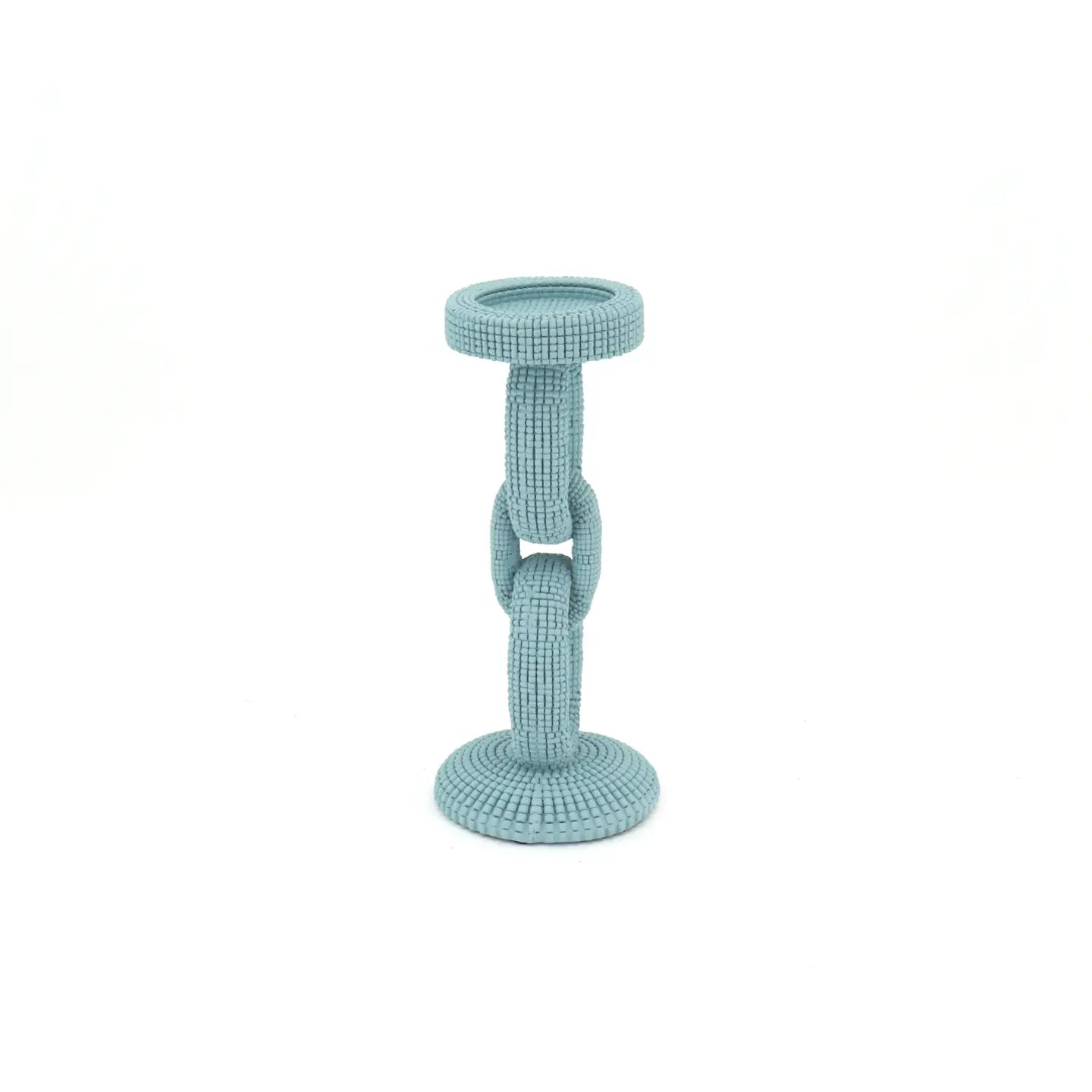 Fansea Blue Bead Candle Holder Medium