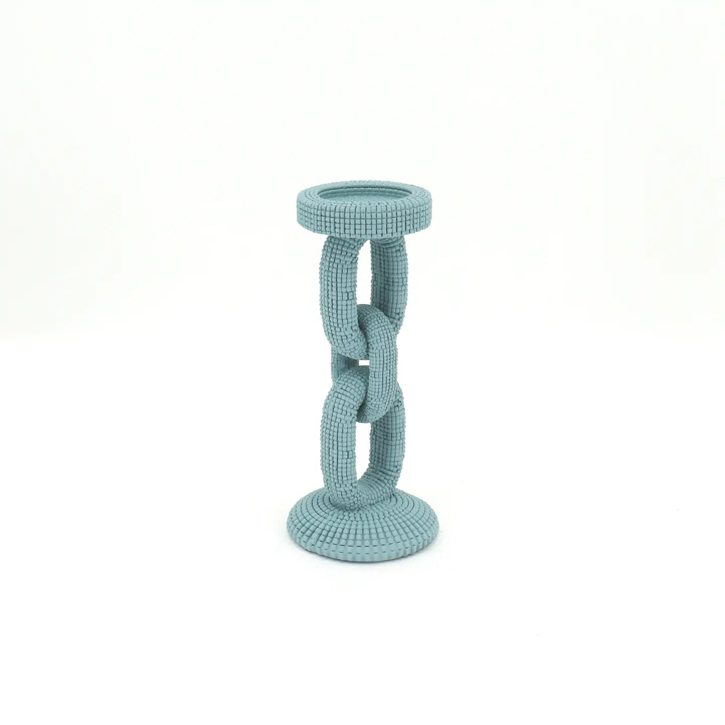 Fansea Blue Bead Candle Holder Medium