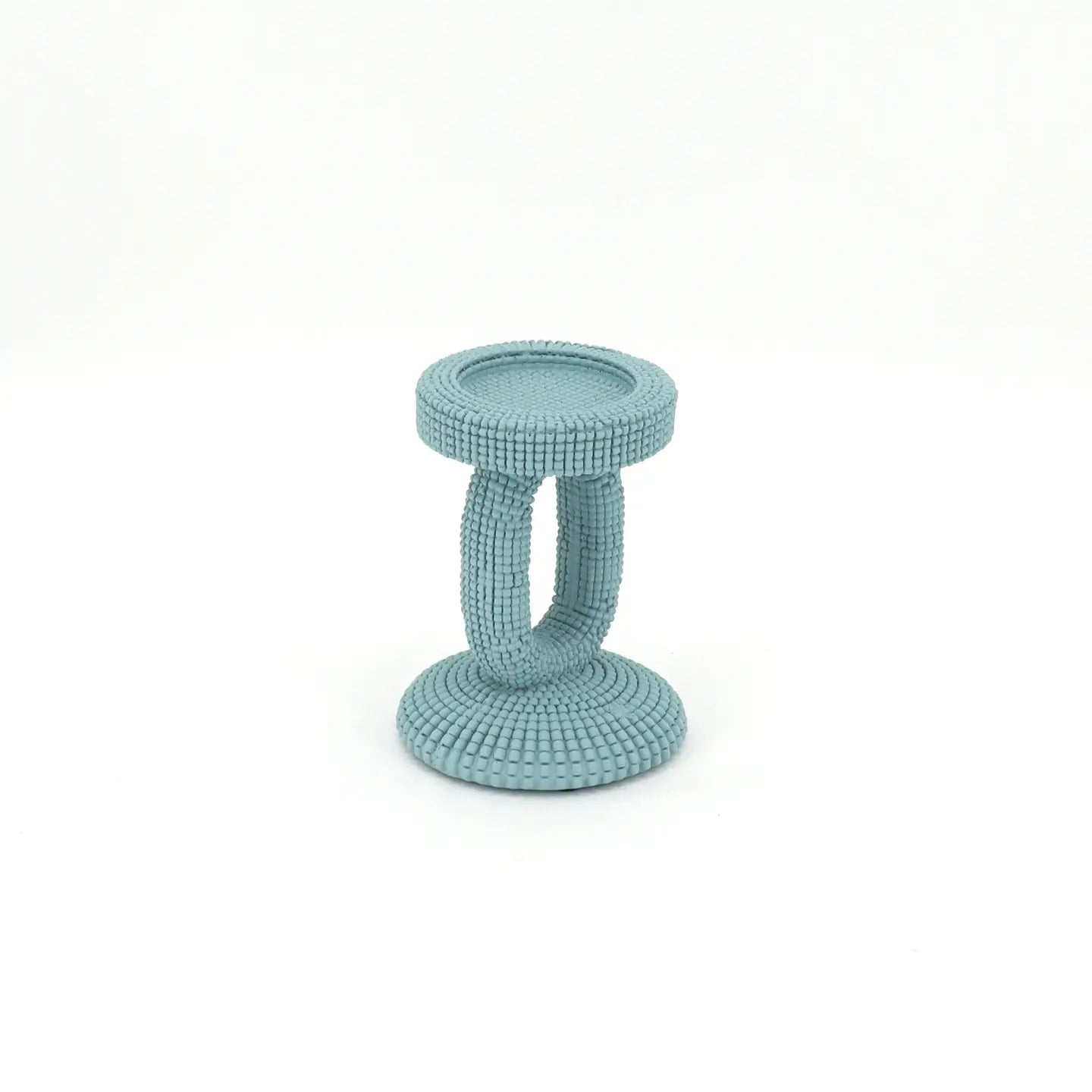 Fansea Blue Bead Candle Holder Small
