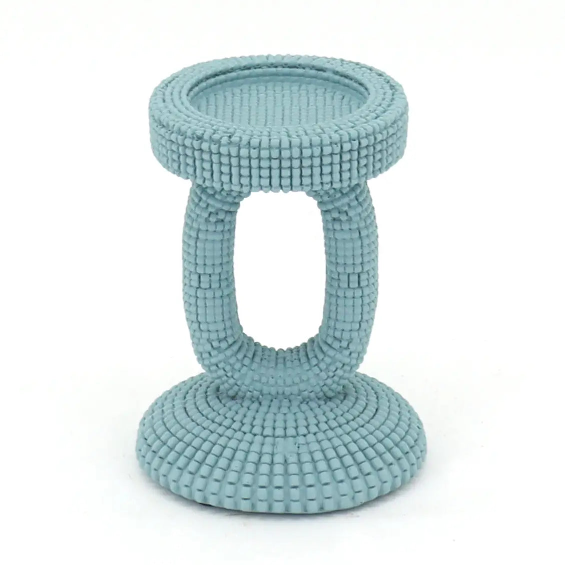 Fansea Blue Bead Candle Holder Small