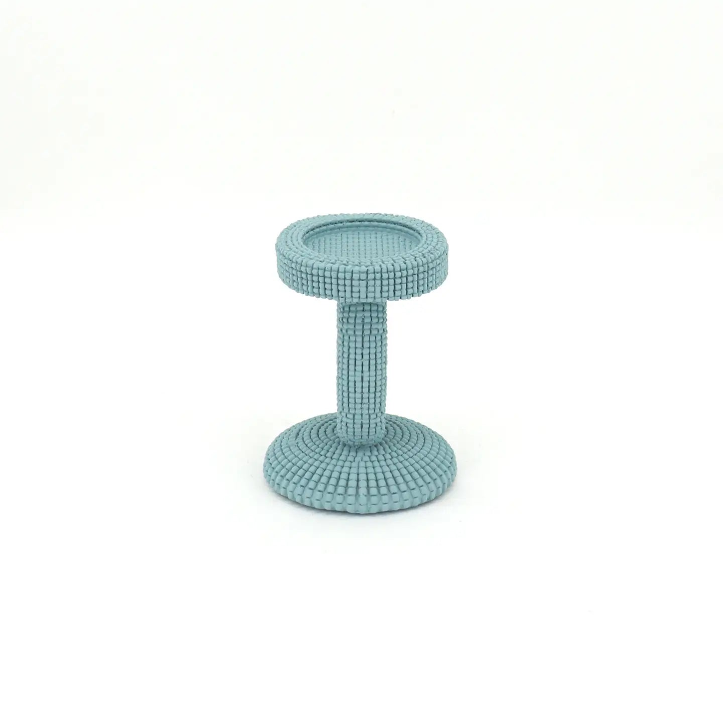 Fansea Blue Bead Candle Holder Small