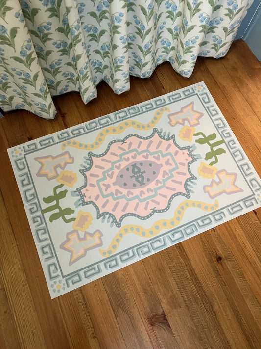 Sophie Oushak Vinyl Floor Mat - 24"x36"