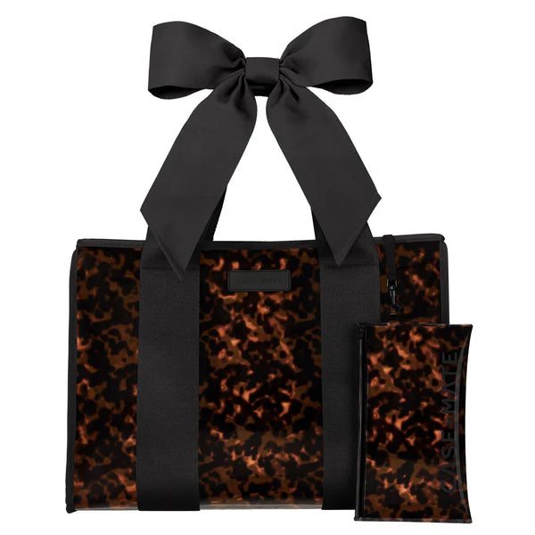 Tortoise Shell Bow Jelly Tote