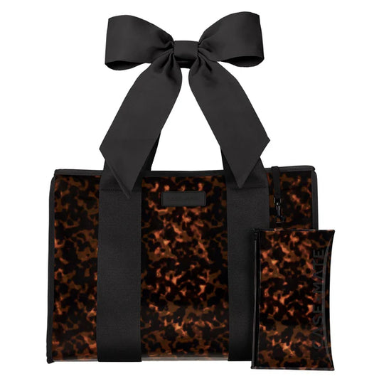 Tortoise Shell Bow Jelly Tote